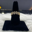 14K Yellow Gold Diamond Cross Ring 0.75Ct Dia / 4.7gr / Size 8.5