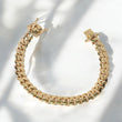 10K YG Micro Cuban Links Bracelet / 54.9gr / 10mm / 8.5in /