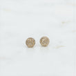 10K YG Diamond Double Circle Stud Earrings / 1.07gr / 7mm / D-0.40Ct