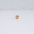 18K YG Letter B Mate Boraded Circle Ironwork / 0.37gr / 8mm /