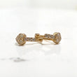 14K Yellow Gold Diamond Heart Fashion Hoop Earrings 0.70Ct / 2.2gr