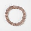 10K RG Cuban links Bustdown Bracelet / 45.24gr / 10mm / 8.5in / D-7.25Ct