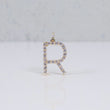 14K YG Lab Diamond Letter R Pendant / 1.23gr / 1in / 0.68 CTTW Lab VS / E-F