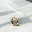 18K Yellow Gold Double Churumbela Ring With Zircons / 2.2gr / Size 5.5