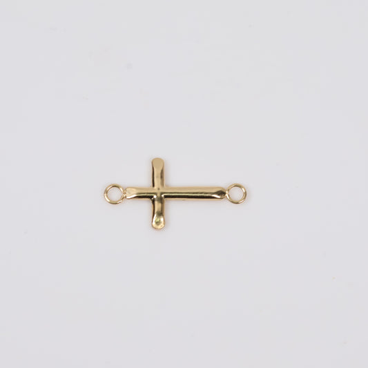 18K YG Cross Ironwork / 0.35gr / 0.8in /