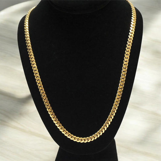 10K YG Cuban Links Chain / 58.2gr / 6mm - 24in