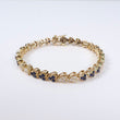 14K YG Diamond Heart With Sapphire Bracelet / 15.8gr / 6mm / 7in / 1.65Ct / VS2-SI / G-H - 3.21Ct Sapp