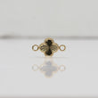18K YG Diamond Cut Clover Ironwork / 0.77gr / 0.3in /