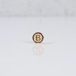 18K YG Letter B Textured Ironwork / 0.2gr / 7mm /
