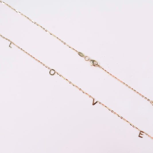 14K YG Love Chain / 2gr / 1mm / 18in /