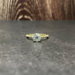 Diamonds Trio Engagement Ring 14K White Gold / 4.2gr / Size 8.5