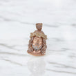14K 3 Tone Little Jesus Face Pendant / 8.13gr / 1.5in / White Zircons