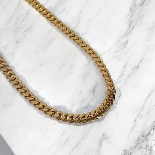 14K YG Cuban Links Chain / 156.8gr / 9mm / 24in /