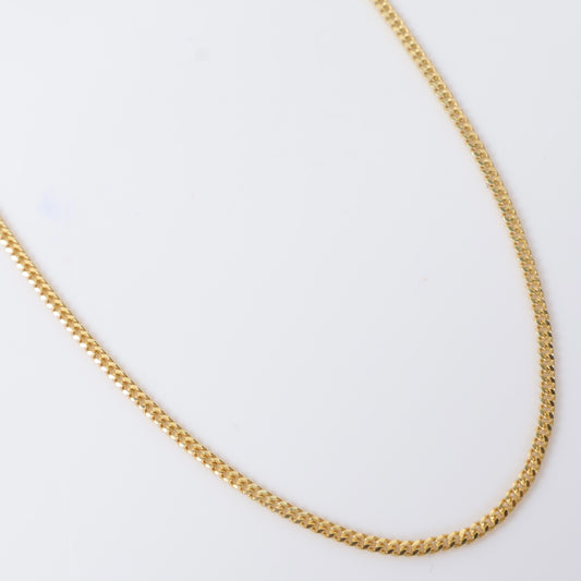 10K YG Mini Cuban Links Chain / 3.7gr / 1,5mm / 20in /
