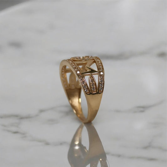 14K YG Mom Ring / 2.45gr / Sz 7