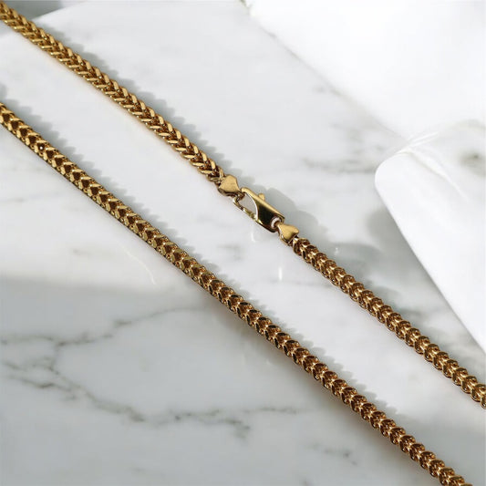 10K YG Franco Link Chain / 13.1gr / 3.2mm / 24in