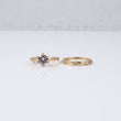 14K Yellow Gold Fashion Trio Engagement Ring With Zircons / 6.3gr / Size 6.5W/9.5M