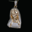 Virgen Pendant 14K Yellow Gold With Zirconia / 19.8gr