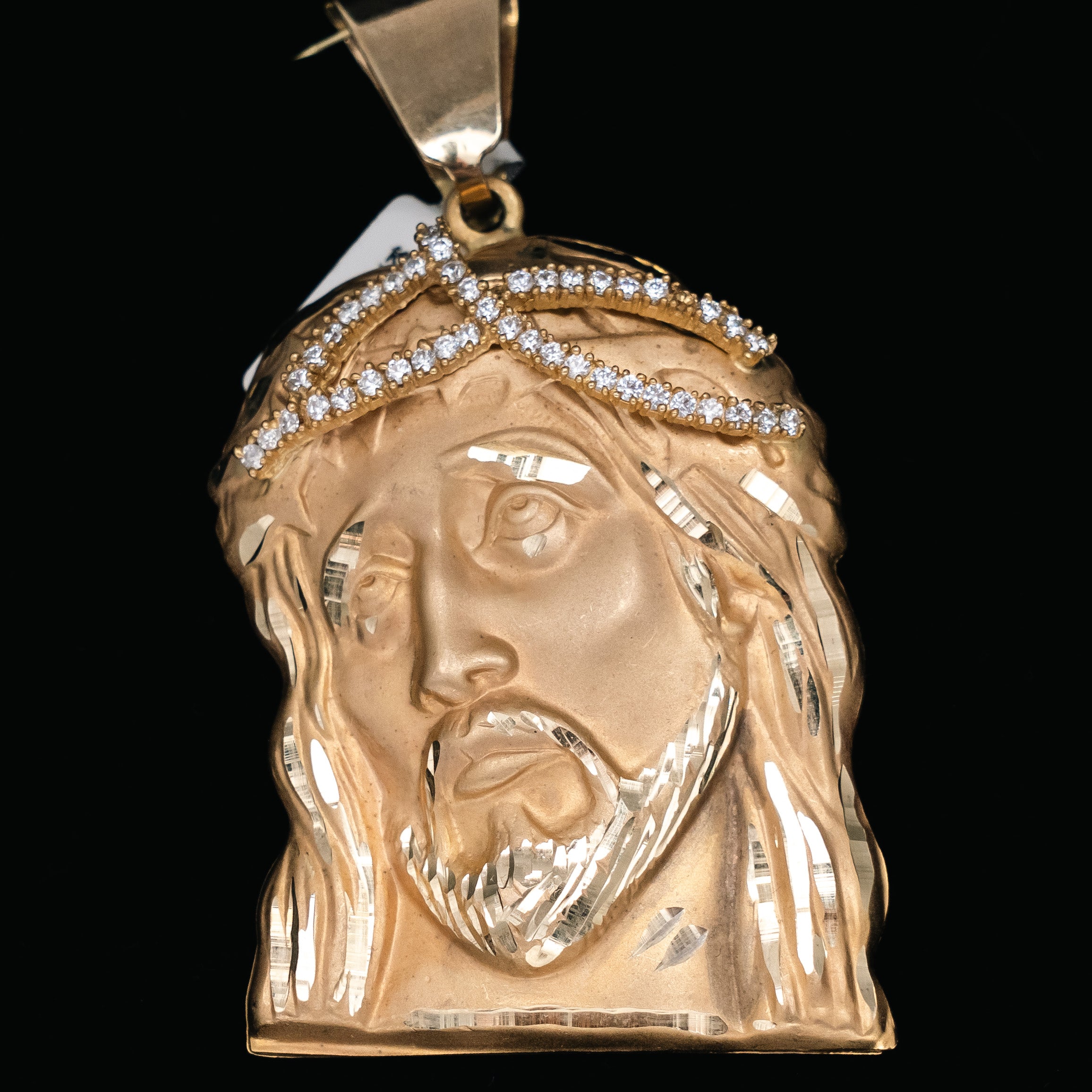 Jesus Pendant 10K Yellow Gold With Zirconia / 37.5gr