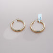 10K Yellow Gold Plain Hoop Earrings / 3.2gr