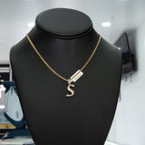 10K Yellow Gold Letter S Pendant With Diamond 0. / 1.5gr