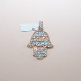 10K Rose Gold Hand Diamond Pendant 2.26Ct / 7.1gr