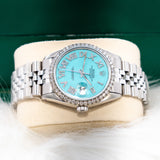 Rolex Date Just Tiffany Face Dia Bezel Dia Roman Dial 36Mm Jubilee Band