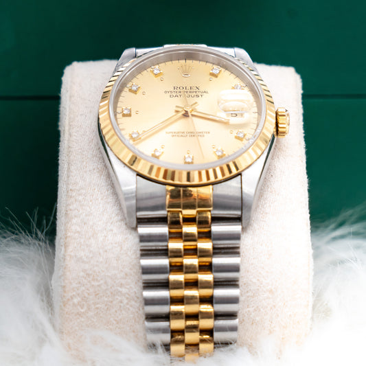 Rolex 36Mm Date Just Jubilee Band Two Tone All Original Dia Dial