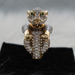 Panther Ring 10K Yellow Gold With Zirconia / 10,4gr / Size 8