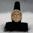 Jesus Ring 14K Yellow Gold With Diamond / 36.8gr / Size 9