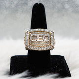 Ceo Ring 14K Yellow Gold With Diamond / 12.9gr / Size 10.5