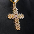 Diamond Cross Pendant 10K Yellow Gold / 13.8gr