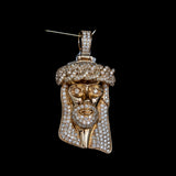 Diamond Jesus Christ Pendant 14K Yellow Gold 5,52ct / 18.4gr