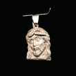 Jesus Face Pendant 10K Yellow Gold With Zirconia / 7gr