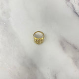 10K Yellow Gold Nugget Ring With Zircons / 8.1gr / Size 11