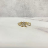 14K Yellow Gold Diamond Luxury Engagement Ring Ct Dia / 4.2gr / Size 6.5