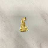 14K Yellow Gold Virgen Maria Pendant / 4.3gr / 1.5in