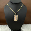 18K Three Colour Gold Virgen Guadalupe Pendant With Zircons / 12.6gr
