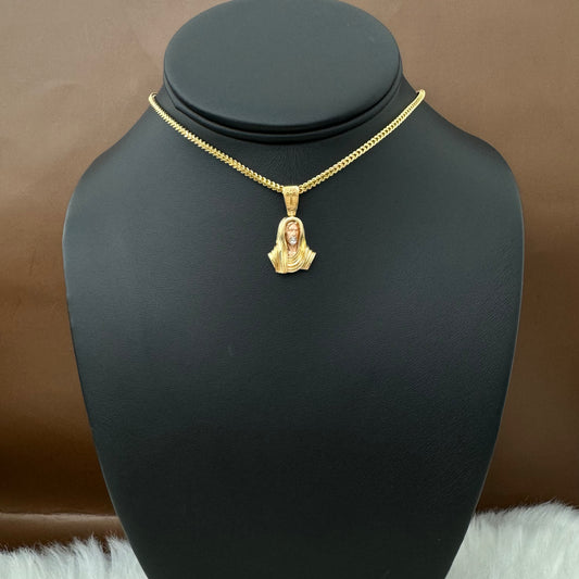 18K Three Colour Gold Jesus Face Pendant / 3.4gr