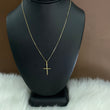 18K Yellow Gold Cross Jewelry Set / 1.8gr / 16in