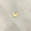 14K Yellow Gold Clover Pendant With Zircons / 1.3gr / 0.8in