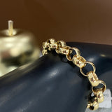 14K Yellow Gold Roll-On Bracelet / 10gr / 9.9mm / 7in