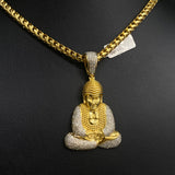 Buddhas Pendant 10K Yellow Gold With Diamond / 45181gr