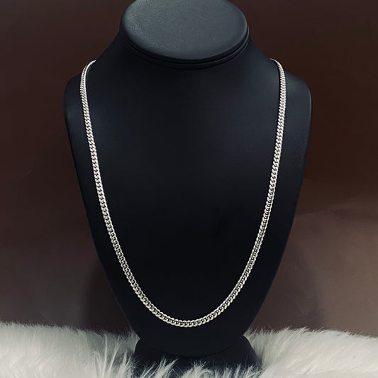 10K White Gold Cuban Link Chain / 23gr / 3.9mm / 20in