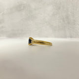 14K Yellow Gold Diamond Fashion Ring Ct Dia / Onix / 2.1gr / Size 5.5