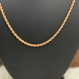 10K Rose Gold Rope Chain / 8.2gr / 2.5mm / 24in