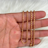 10K Rose Gold Rope Chain / 8.2gr / 2.5mm / 24in