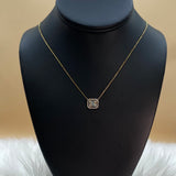 10K Yellow Gold Square Diamond Jewelry Set / 3gr