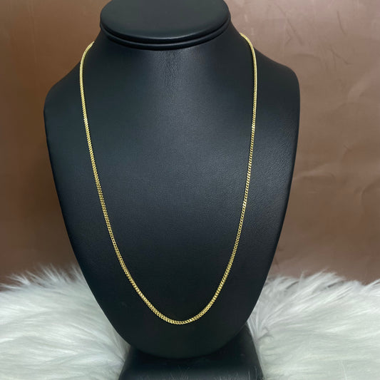 10K Yellow Gold Box Link Chain / 3.5gr / 1.7mm / 22in