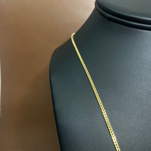 10K Yellow Gold Box Link Chain / 3.5gr / 1.7mm / 22in